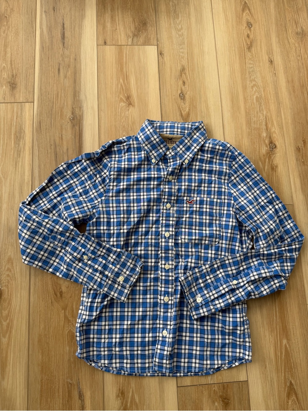 Hollister Blue Plaid Button-Down Shirt